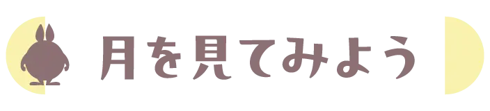 月を見てみよう