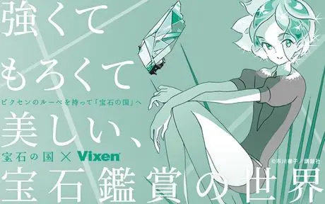 SFファンタジーアクション『宝石の国』と「Vixen」がコラボレーション 「強くてもろくて美しい、宝石鑑賞の世界」特設ページをオープン ルーペを持って、宝石の世界へ。